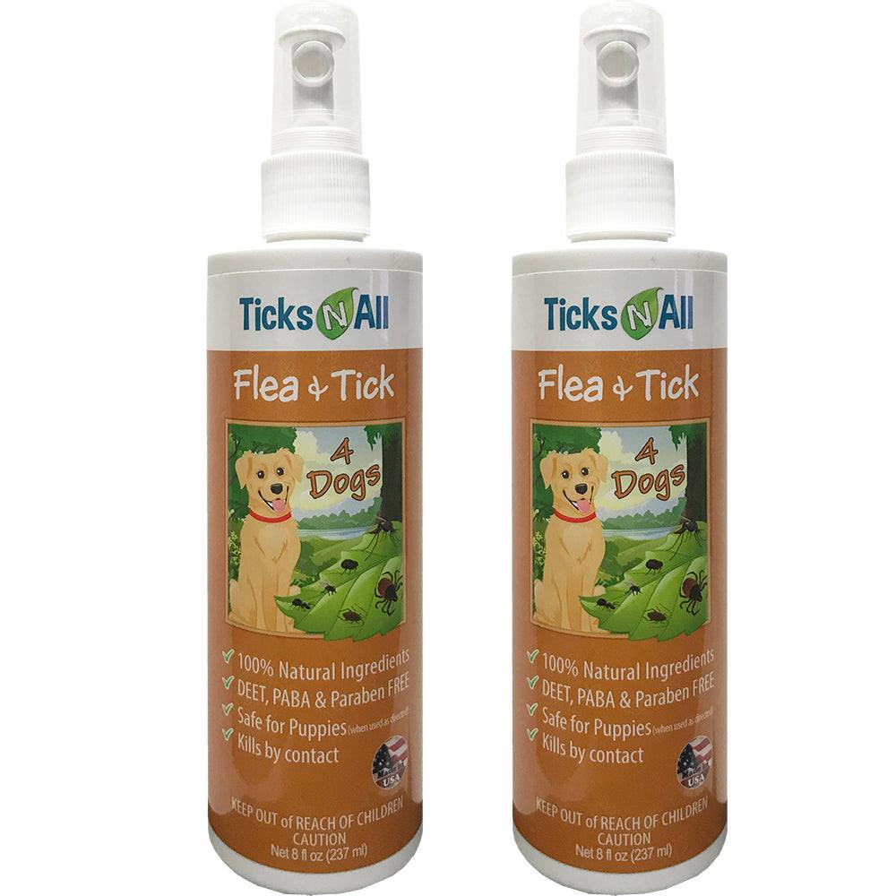 Traitement Naturel Contre les Puces et les Tiques – Pack de 2 (237ml).