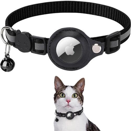 Collier réfléchissant Airtag pour chats et chiens.