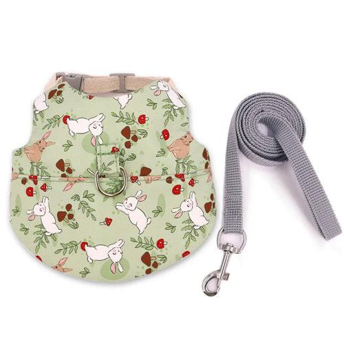 Harnais et Laisse Ajustables pour Lapin, Chat et Furet.