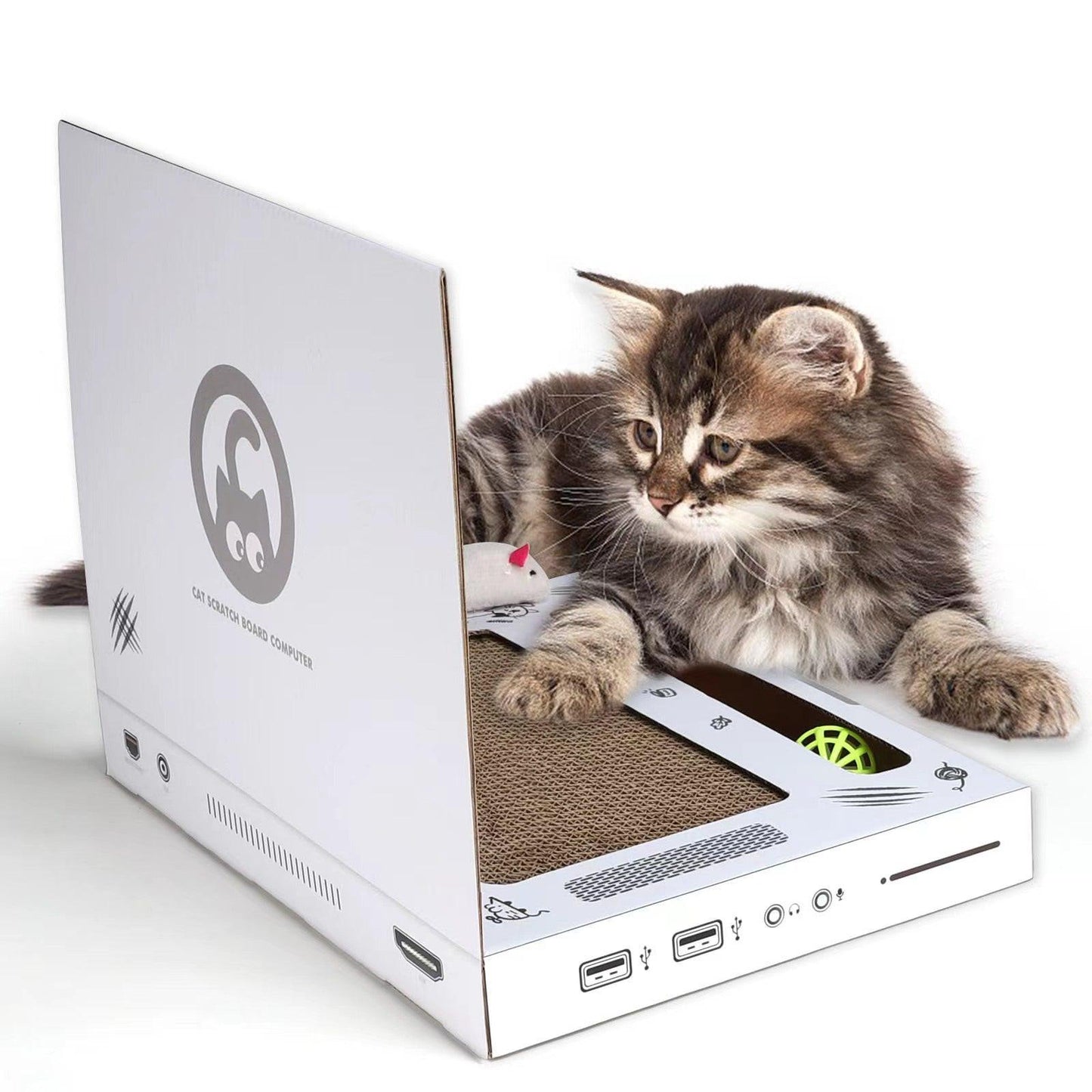 Computer-Shaped Cat Scratch Board.