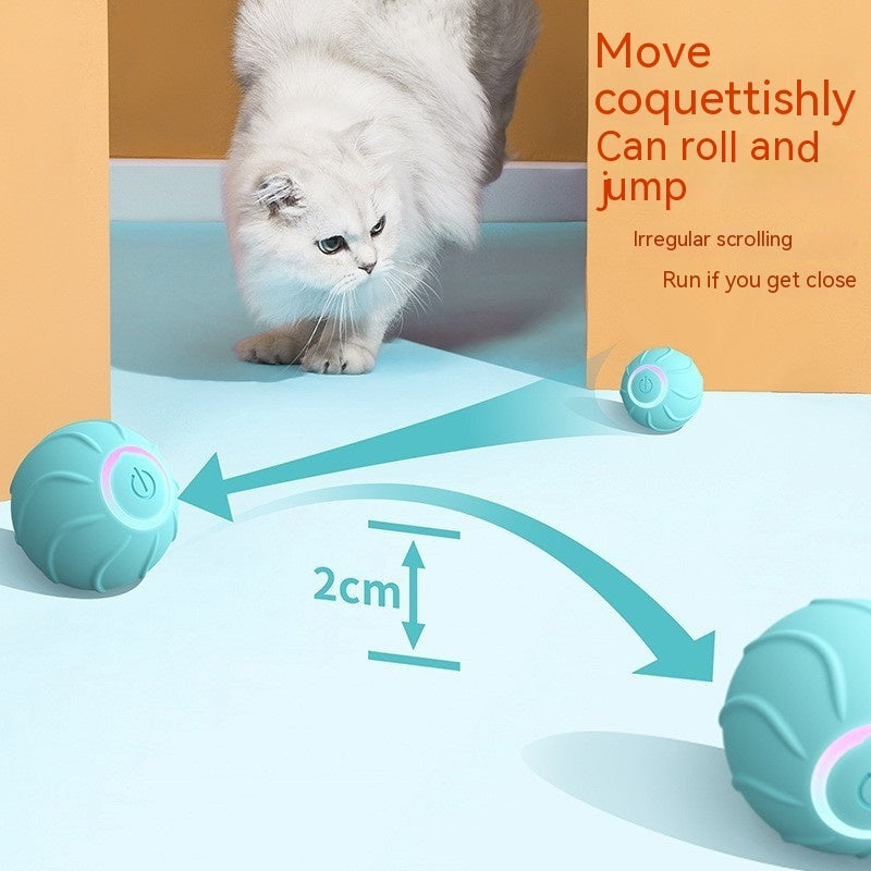 Ballon interactif pour chat Smart Interactive Cat Ball™ d'Animallerys, jouet de divertissement pour animaux de compagnie.