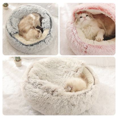 Plush Cocoon Cat Bed