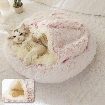 Plush Cocoon Cat Bed