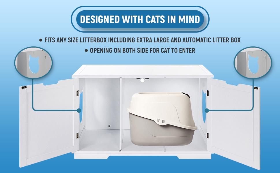 Large Cat Toilet Bench - Litter Box Hideaway