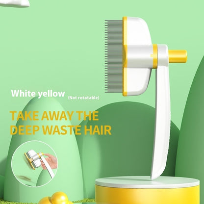 Peigne de toilettage pour chat Animallerys, accessoire pour brosser et démêler le pelage félin, en plastique noir avec dents fines.