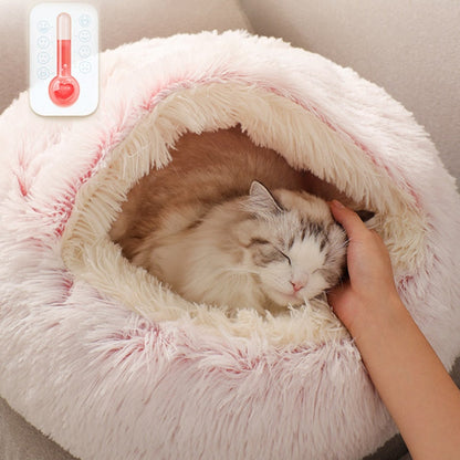 Plush Cocoon Cat Bed