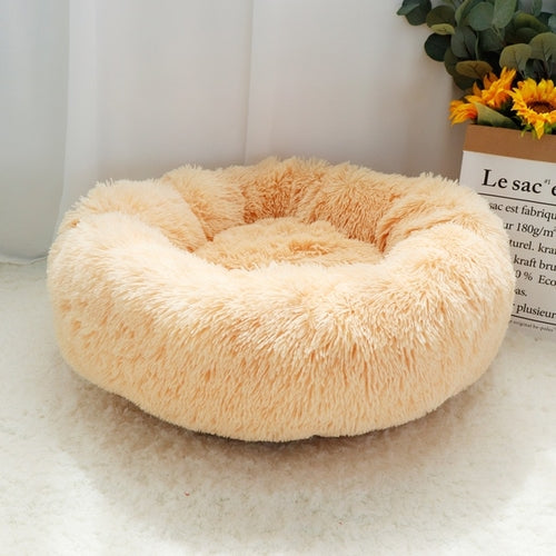 Ultra-Soft Round Plush Dog and Cat Bed