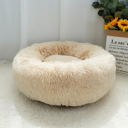 Ultra-Soft Round Plush Dog and Cat Bed