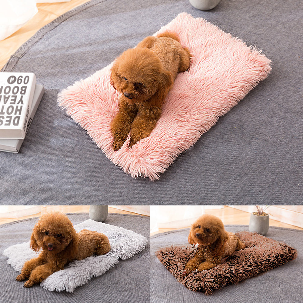 Ultra-Soft Round Plush Dog and Cat Bed