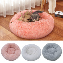 Ultra-Soft Round Plush Dog and Cat Bed