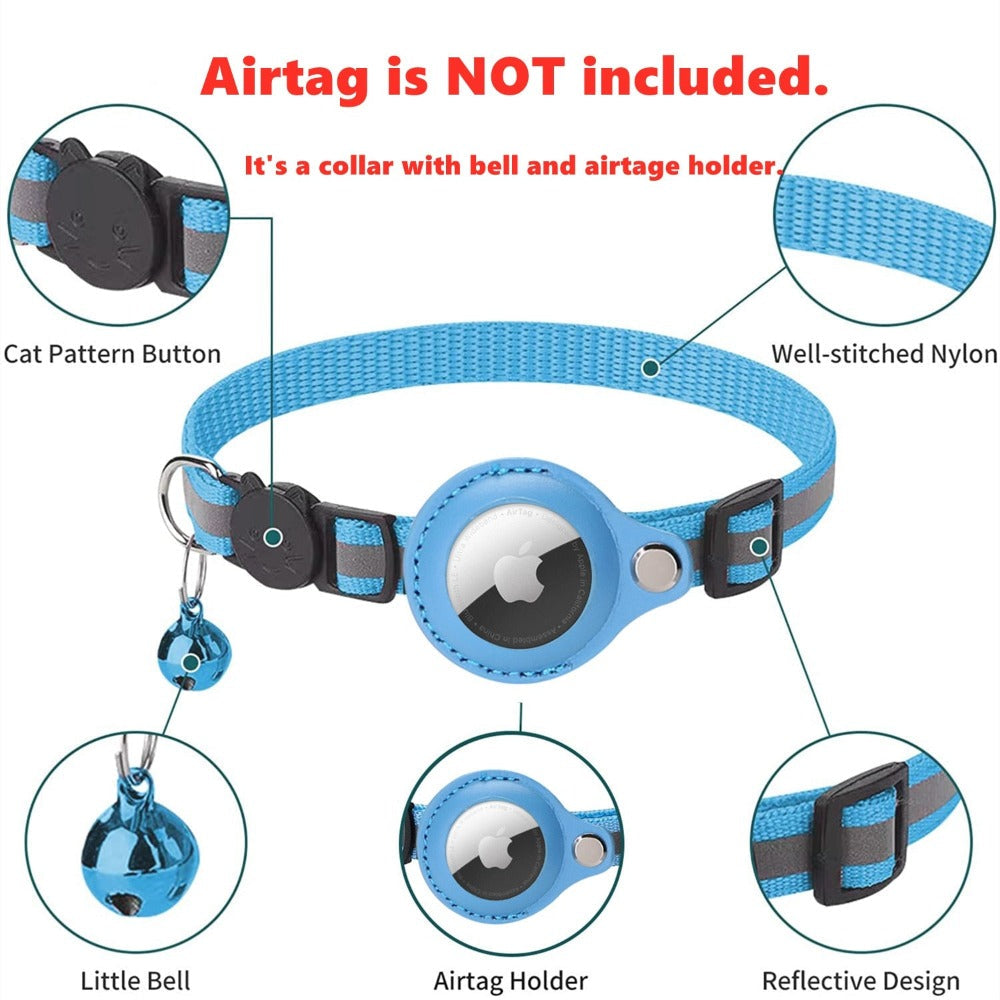 Airtag Reflective Collar for Cats and Dogs