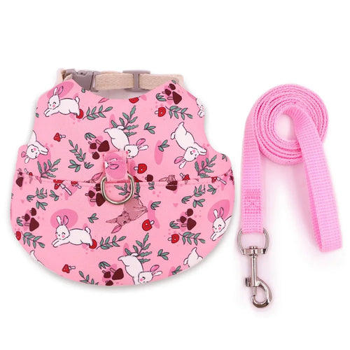 Adjustable Harness and Leash for Rabbit, Cat and Ferret