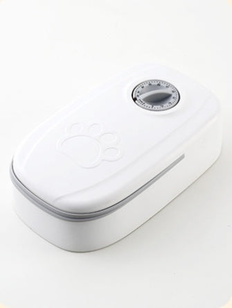 Distributeur automatique de nourriture pour animaux Animallerys, dispenser intelligent avec compartiments pour croquettes.