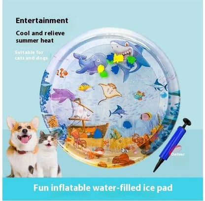 Inflatable Cat Water Playmat – Keep Your Cat Cool and Entertained.