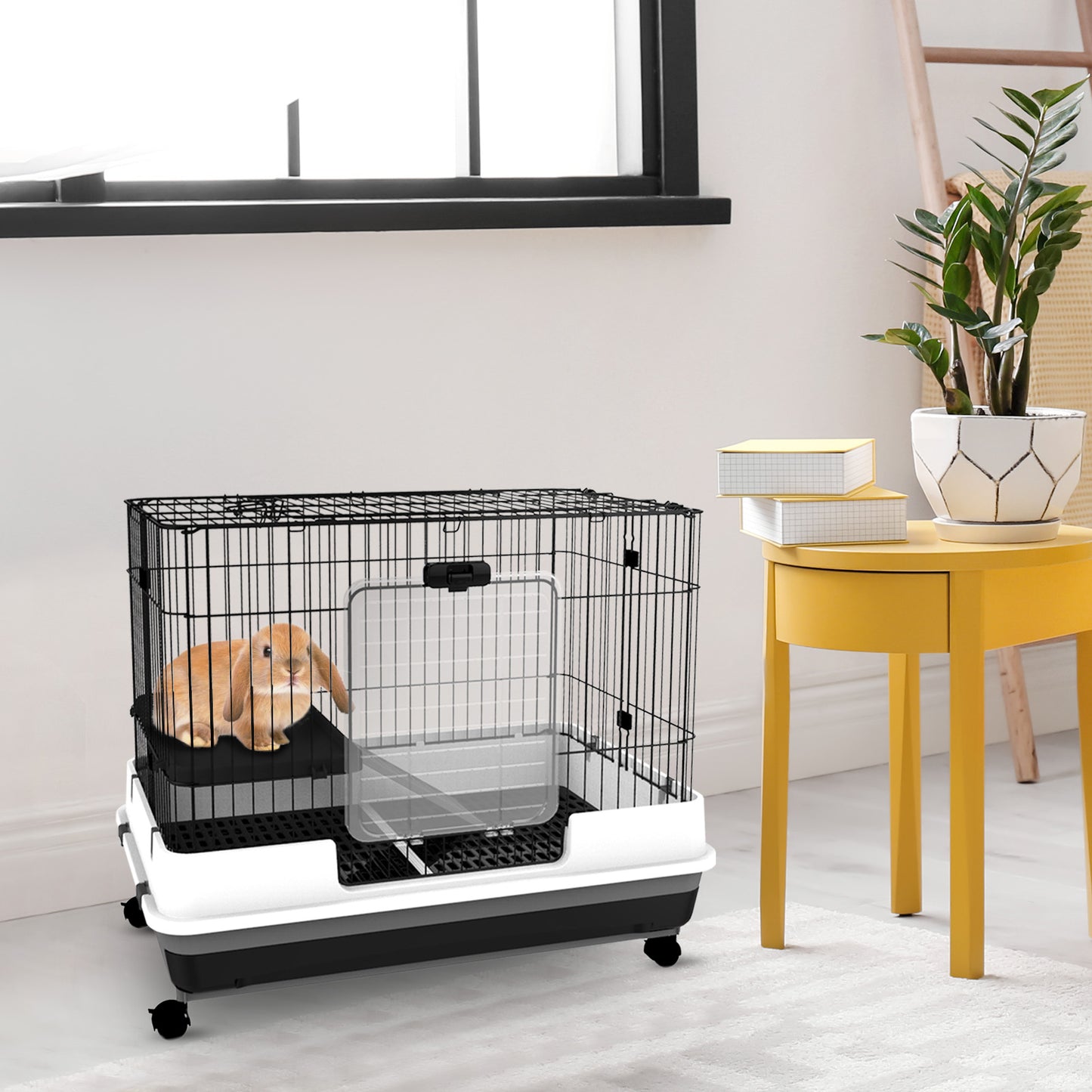 2 Tier Rolling Rabbit Cage