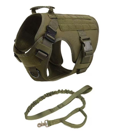 Tactical Dog Harness and Leash Set