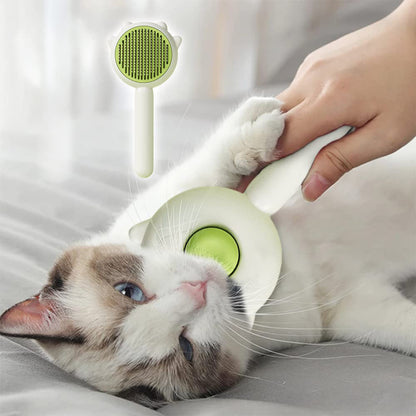 Nettoyeur pour poils de chien et chat Animallerys, outil de nettoyage pour animaux domestiques, visible avec poils accumulés.