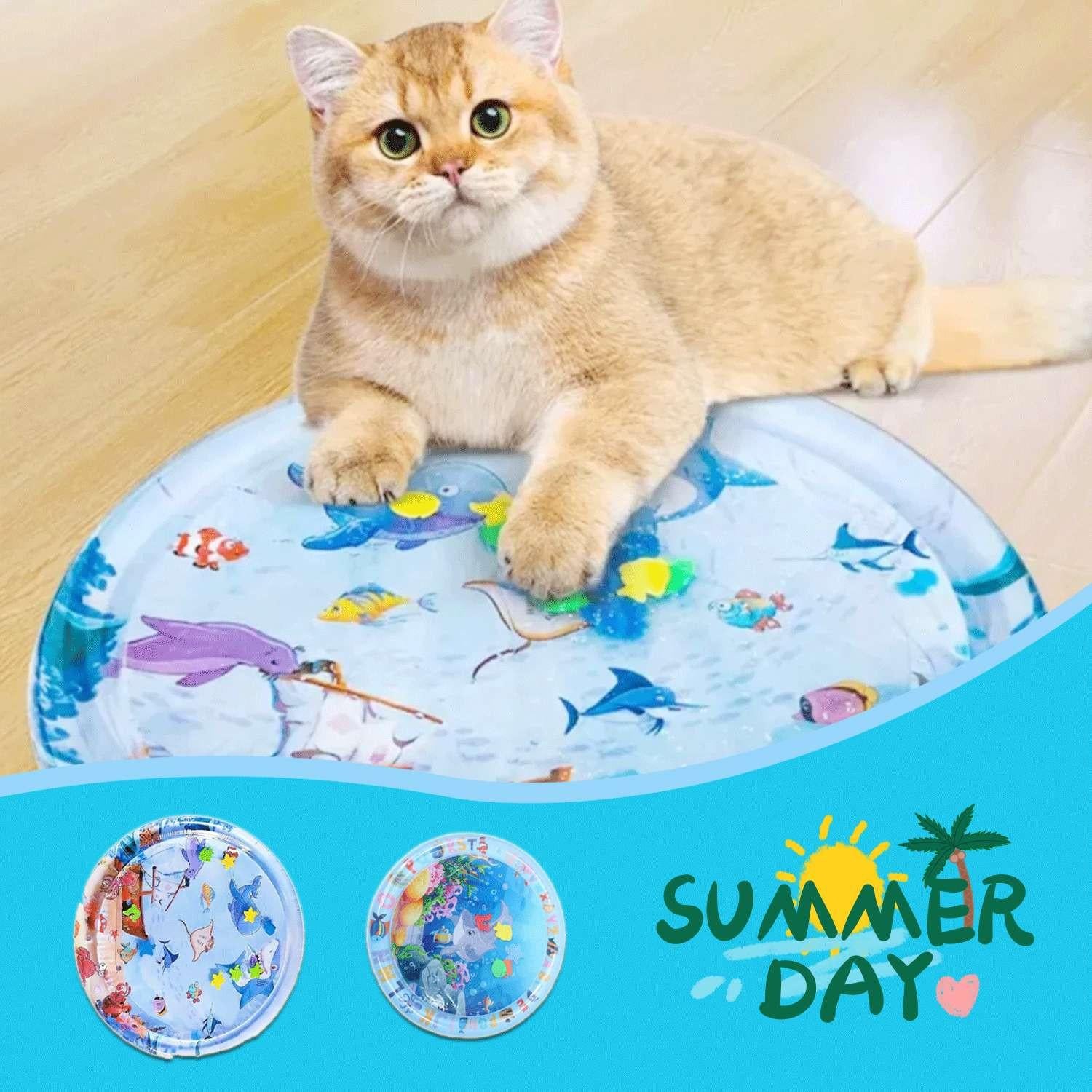 Inflatable Cat Water Playmat – Keep Your Cat Cool and Entertained.