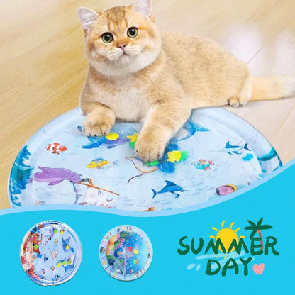 Inflatable Cat Water Playmat – Keep Your Cat Cool and Entertained.