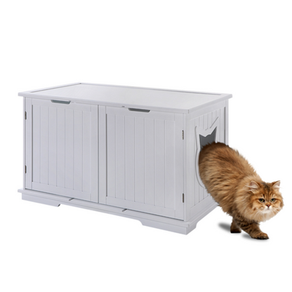 Large Cat Toilet Bench - Litter Box Hideaway