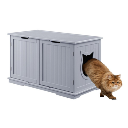 Large Cat Toilet Bench - Litter Box Hideaway