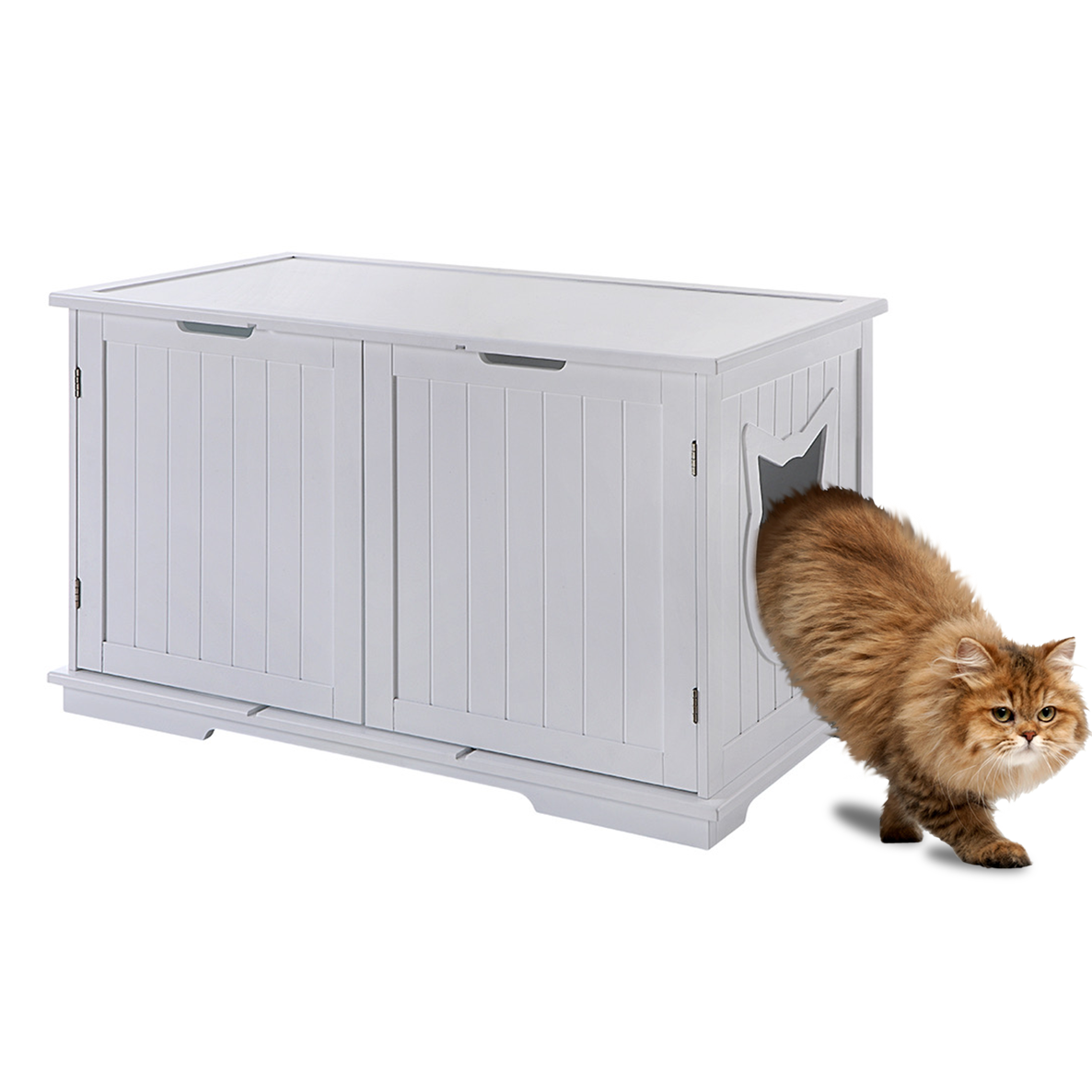 Large Cat Toilet Bench - Litter Box Hideaway